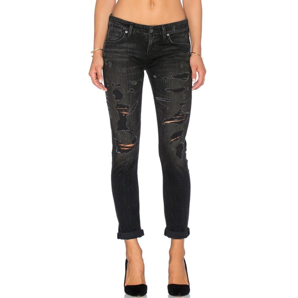 Agolde Chloe Low Rise Slim In Liverpool Size 25